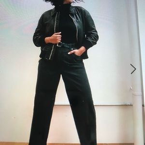 Madewell, NWT Perfect Wide Leg Jeans . Black